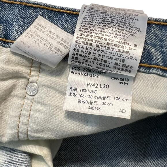 Levi’s 502 tapered jeans Custom Pattern Size 42x30 - Picture 5 of 11